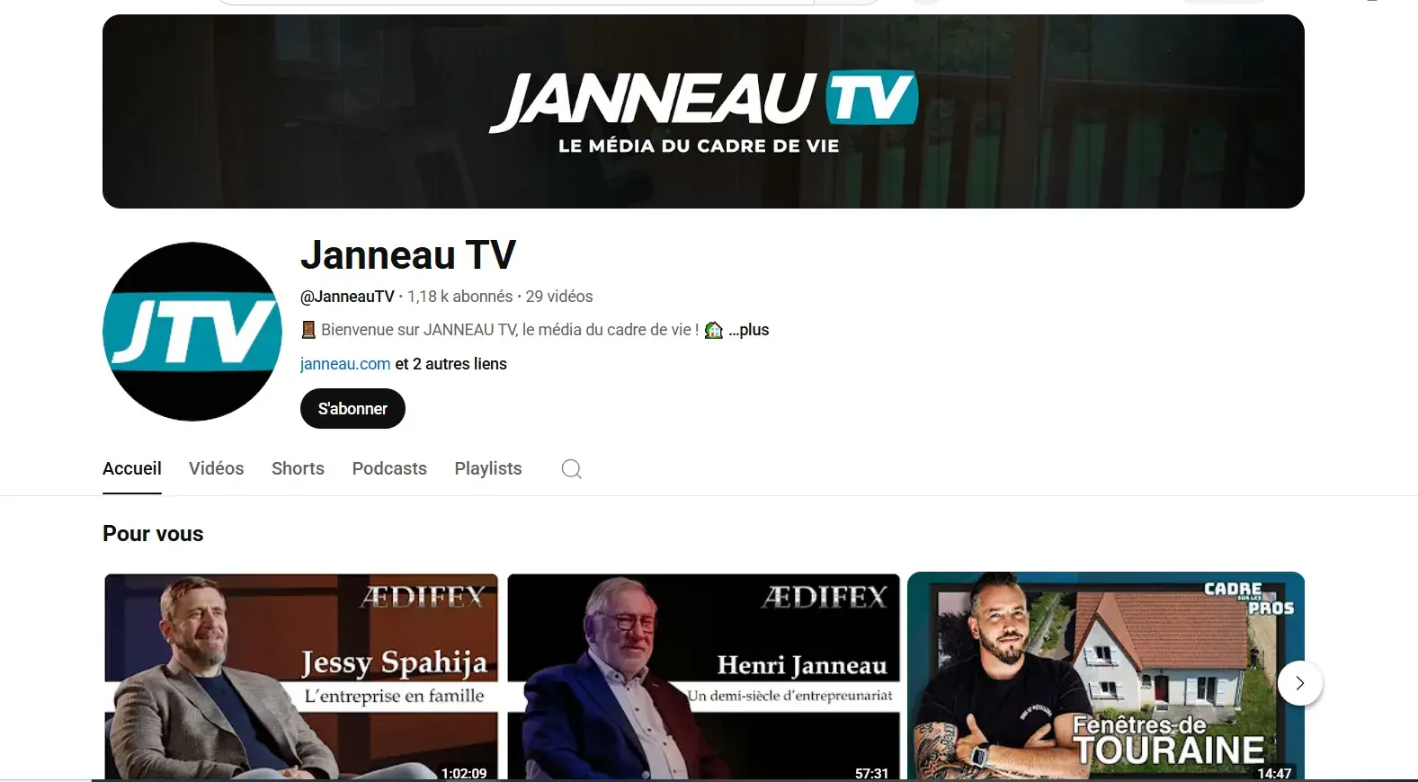 Découvrez la chaîne Youtube Janneau TV