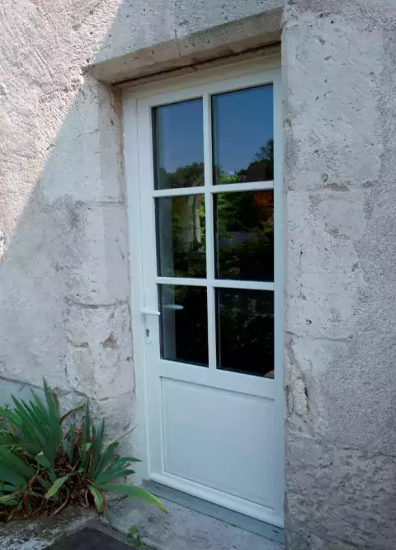 Porte fenetre BOIS 1 vantail - Blanc Janneau