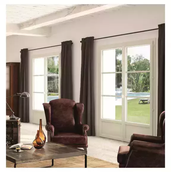 Porte fenetre 2 vantaux PVC sur mesure - Salon Janneau