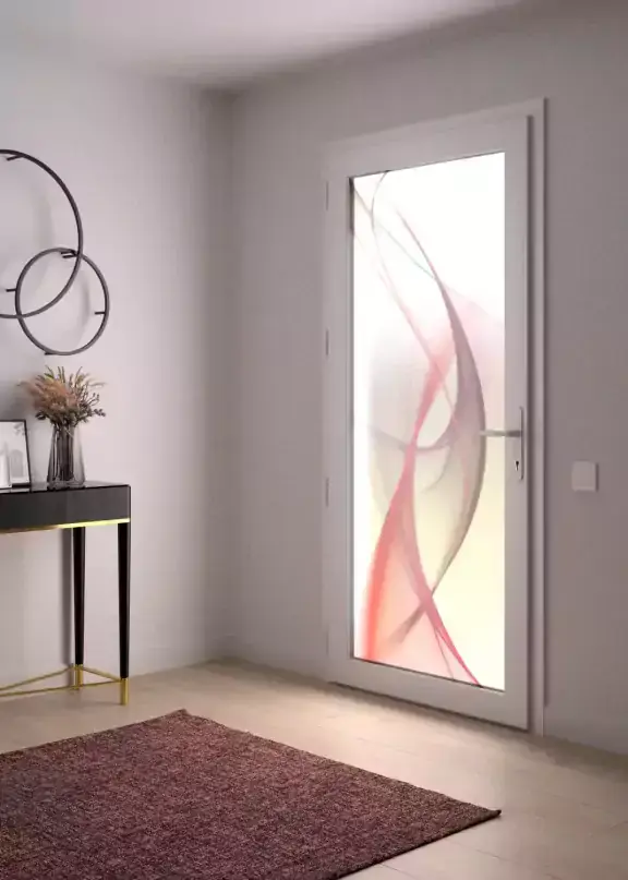 porte extérieure bois sur mesure blanche
