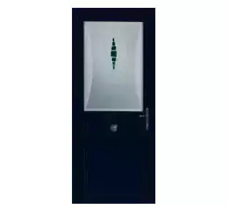 porte d'entrée pvc rénovation intemporelle noire