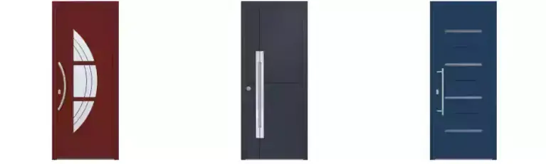 Porte d'entrée aluminium sur mesure déclinaisons