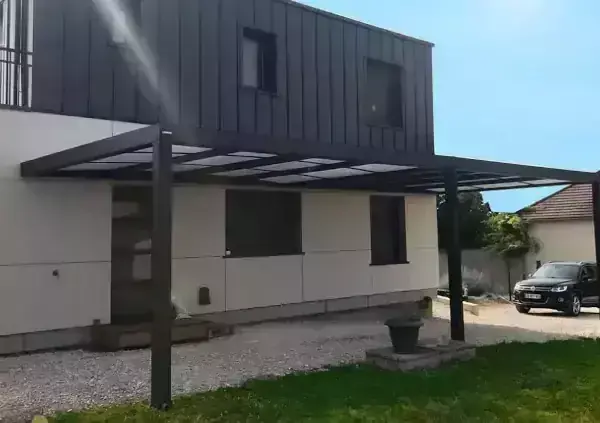 Carport - Design Contemporain Gris Anthracite - L'Aigle