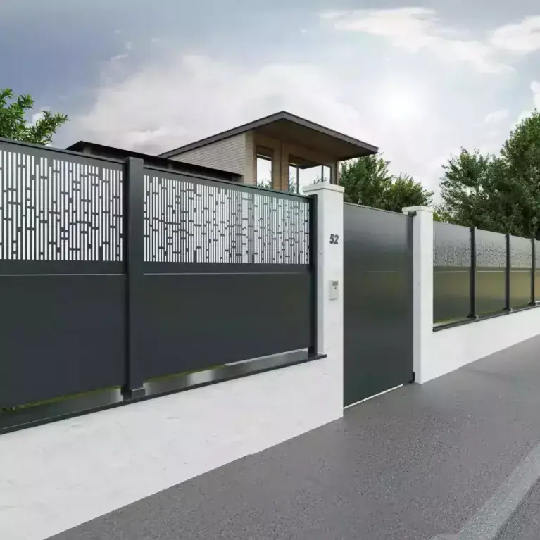 Clôture Lames Persienne - Style Moderne et Épuré - L'Aigle