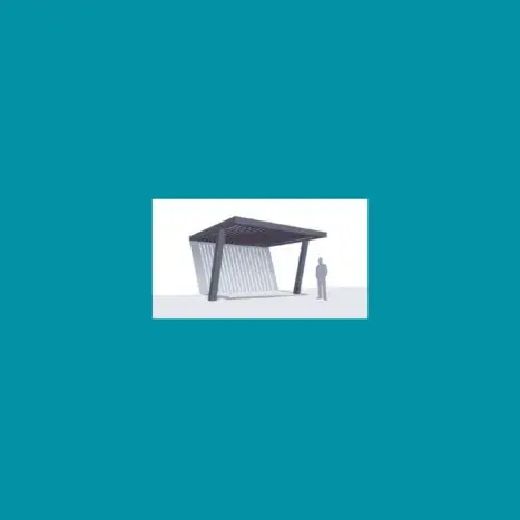 pergola poteaux inclinés